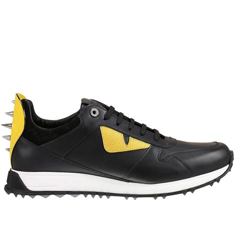 fendi monster black sneakers men.